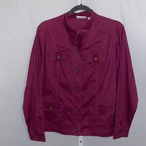 Breckinridge Petite Mauve Jacket with Upper & Lower Button Pockets Petite Large